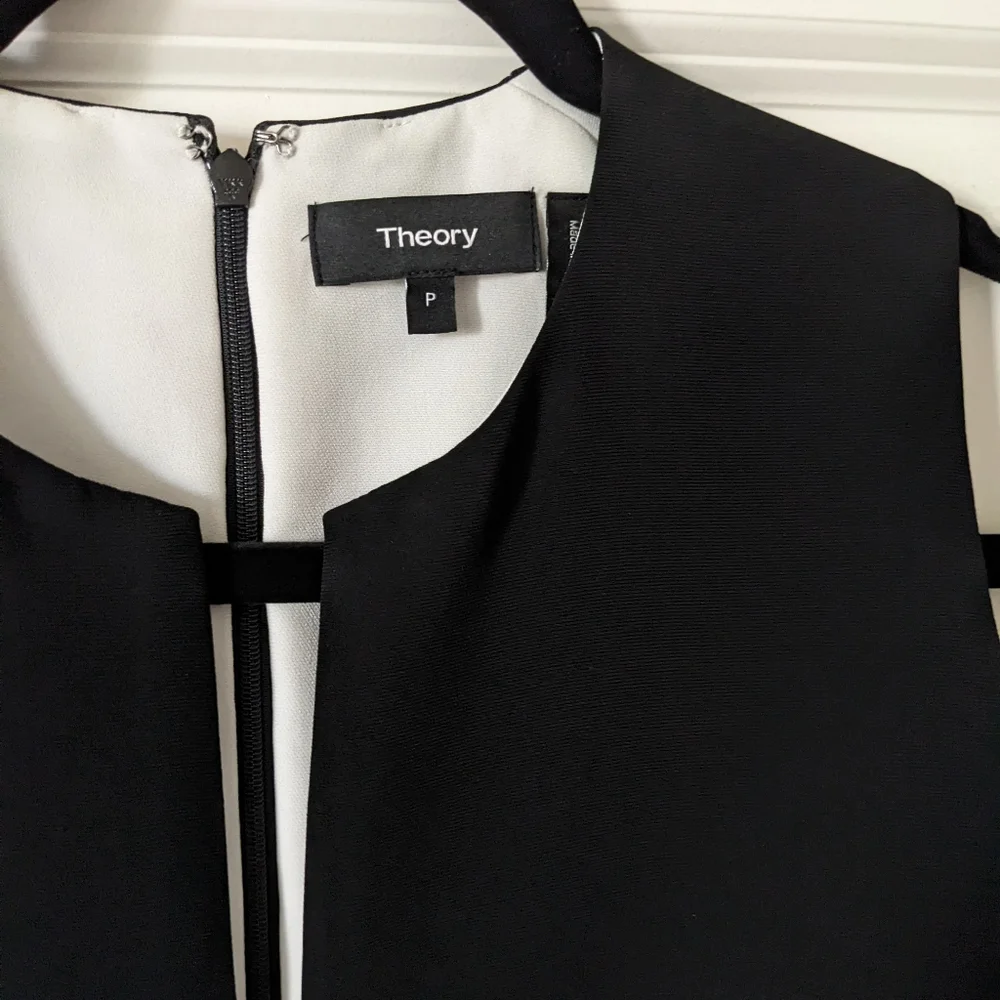 Theory Crepe Split V Neck Blouse - Picture 2 of 6